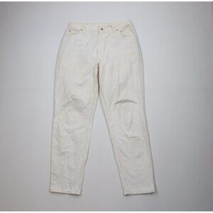 Vtg 90s Levis 950 Orange Tab Womens 14 Distressed Relaxed Fit Jeans White USA